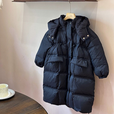 2-12Y Copii Puf Imbracaminte lunga Imbracaminte de iarna Adolescenti Baieti Fete Parka Captusita din bumbac Paltoane Copii Se ingroasa Jachete calde din bumbac W22