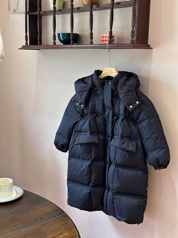 2-12Y Copii Puf Imbracaminte lunga Imbracaminte de iarna Adolescenti Baieti Fete Parka Captusita din bumbac Paltoane Copii Se ingroasa Jachete calde din bumbac W22