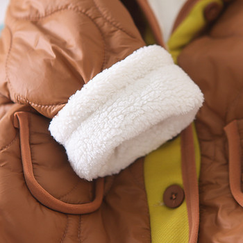Момчета Дебели палта Зимни детски памучни кадифени якета за момичета от 1 до 6 години Топли връхни дрехи Детски пухени дрехи за открито Деца