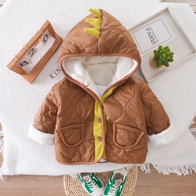 Zēniem biezi mēteļi ziemas bērniem kokvilnas samta jakas zīdainim no 1 līdz 6 gadiem siltas virsdrēbes bērniem dūnu drēbes āra bērniem