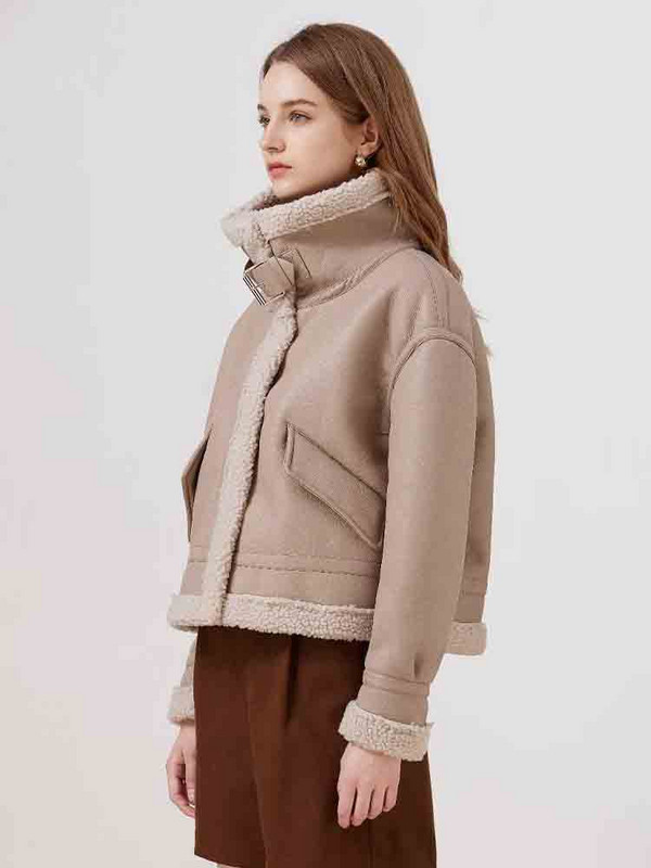 Femei 2023 toamna nou la modă, totul se potrivește, haină scurtă cu rever, retro, mânecă lungă, șic, fermoar, buzunar lateral, top casual pentru femei