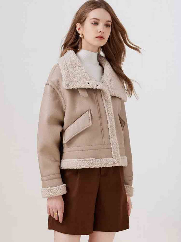 Femei 2023 toamna nou la modă, totul se potrivește, haină scurtă cu rever, retro, mânecă lungă, șic, fermoar, buzunar lateral, top casual pentru femei