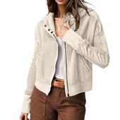 Veste casual Streetwear Jachetă cu glugă Manecă lungă pentru femei Fermoare Mantoane Jachetă bomber versatilă supradimensionată Cardigan Îmbrăcăminte exterioară pentru femei