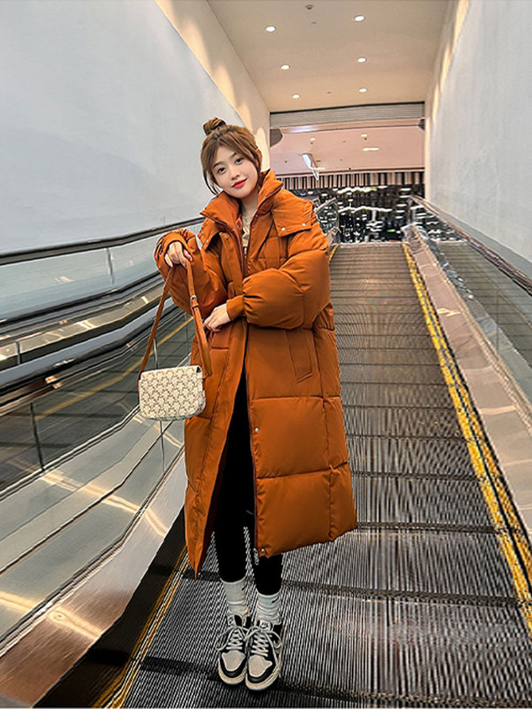 Sieviešu biezs, garš mētelis, 2023. gada ziemas bruņurupucis ar garām piedurknēm, vaļīgs midi sieviešu jaka Modes ielas rāvējslēdzēja masīvs sieviešu parka mēteļi