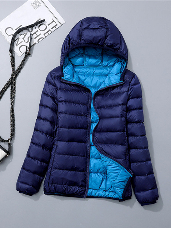 Jachete de iarnă pentru femei 2023, nou toamnă iarnă, cu glugă reversibilă, rezistentă la vânt, paltoane din puf de rață, parkas portabil ultra ușoare