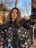 Jachetă de iarnă din bumbac pentru femei în carouri îngroșate, cu mâneci lungi, cu fermoar, haină de femeie 2023.