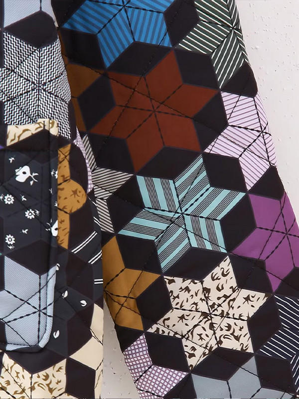 Jachetă de iarnă din bumbac pentru femei în carouri îngroșate, cu mâneci lungi, cu fermoar, haină de femeie 2023.