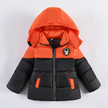 Студени зимни палта за момчета 2023 г. Нови детски дебели якета с качулка Висококачествени детски дрехи Топъл снежен костюм Парка Връхни дрехи 2-6 години