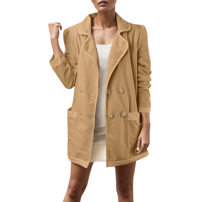 Vintage velveta jaka Sieviešu modes, garām piedurknēm, svītrainiem atlokiem, sieviešu mētelis, sieviešu ikdienas mēteļi, virsdrēbes