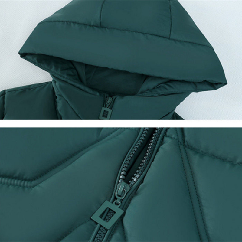 Téli meleg felöltő Vastag Sobretudo Oversized 4XL felsőruházat felső piros alkalmi Parka Középhosszú pamut párnázott kapucnis bő női kabát