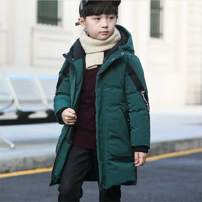 4-15 ani Jachete pentru copii de iarnă pentru adolescenți, băieți, la modă, cu glugă lungă, haină caldă, haine pentru copii, pentru băieți, topuri