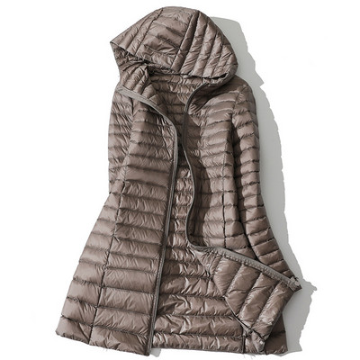 Jesenske jakne s pačjim perjem s kapuljačom Ženske zimske 2023. Ultralake prijenosne duge jakne s pufastim perjem Ženske parke prošivene perjem 5XL 6XL