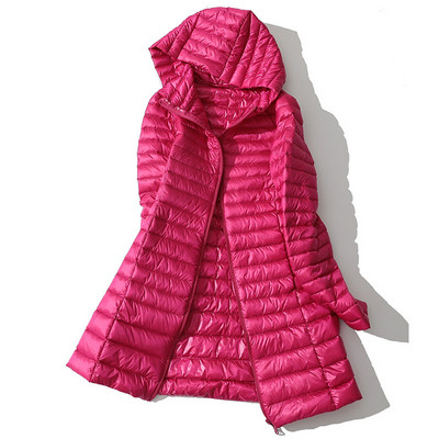 Jesenske jakne s pačjim perjem s kapuljačom Ženske zimske 2023. Ultralake prijenosne duge jakne s pufastim perjem Ženske parke prošivene perjem 5XL 6XL