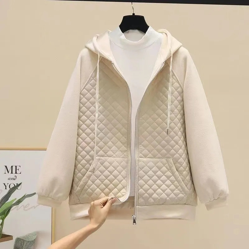 Ziemas vieglas stepētas jakas Sieviešu dūnu kokvilnas mētelis Korejiešu modes ar kapuci īsi parki Ikdienas polsterēta jaka Sieviešu apģērbi