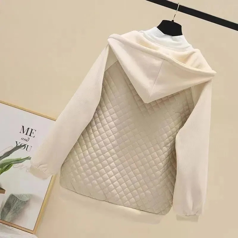 Ziemas vieglas stepētas jakas Sieviešu dūnu kokvilnas mētelis Korejiešu modes ar kapuci īsi parki Ikdienas polsterēta jaka Sieviešu apģērbi