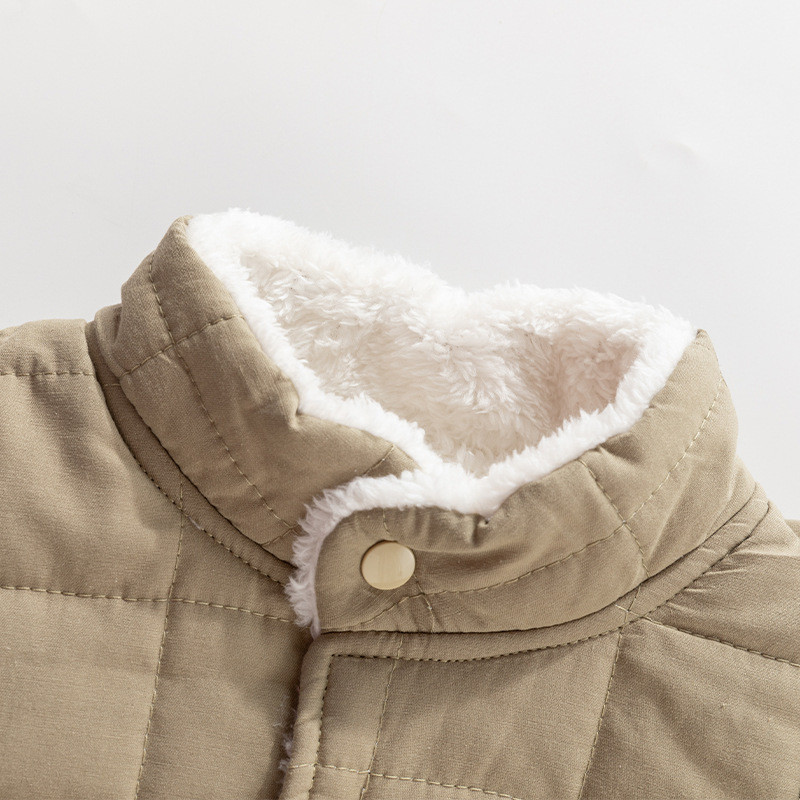 Haine de iarnă pentru băieți, fete, haină pentru fetiță, jachetă caldă, căptușită, de culoare uni, pentru copii mici, haine pentru copii