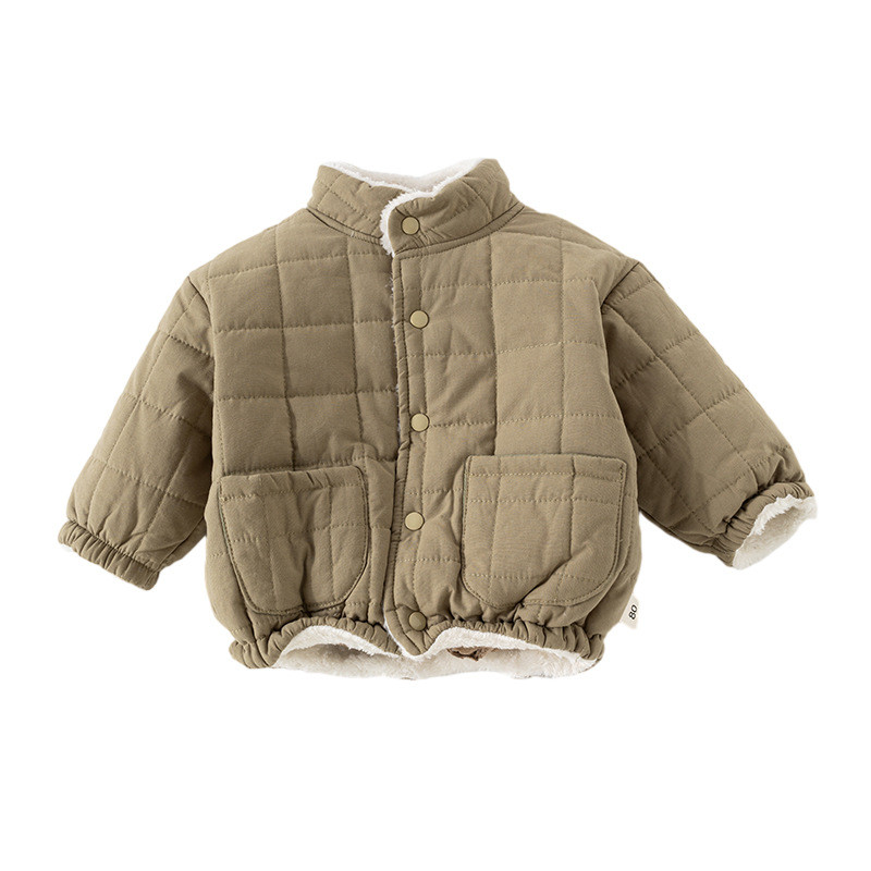 Haine de iarnă pentru băieți, fete, haină pentru fetiță, jachetă caldă, căptușită, de culoare uni, pentru copii mici, haine pentru copii