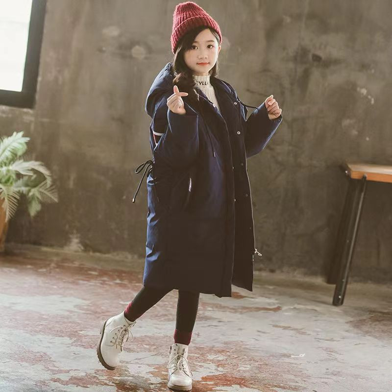 Jachetă căptușită din bumbac Jachetă pentru copii, iarnă 2022, nouă, îngroșată pentru student, din puf de bumbac, pentru fete