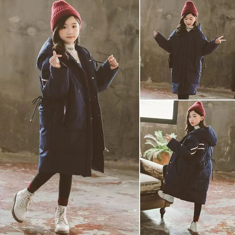 Jachetă căptușită din bumbac Jachetă pentru copii, iarnă 2022, nouă, îngroșată pentru student, din puf de bumbac, pentru fete