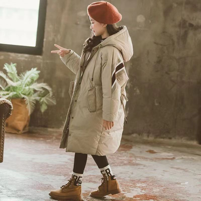 Jachetă căptușită din bumbac Jachetă pentru copii, iarnă 2022, nouă, îngroșată pentru student, din puf de bumbac, pentru fete