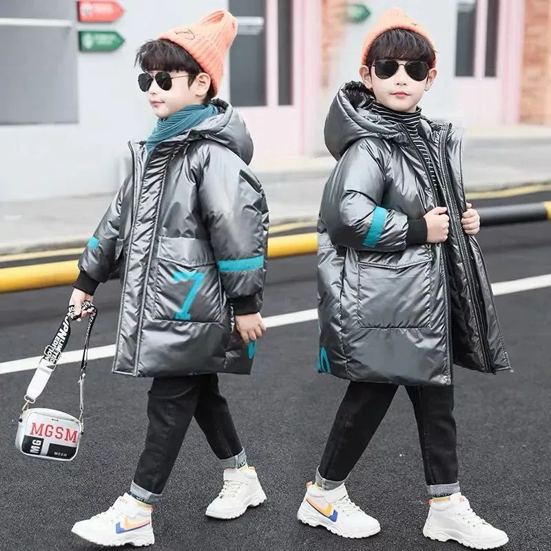 -30 de grade noi haine de iarnă pentru băieți îmbrăcăminte pentru copii jachetă caldă din bumbac haină cu glugă îmbrăcăminte exterioară pentru copii parkas pardesiu