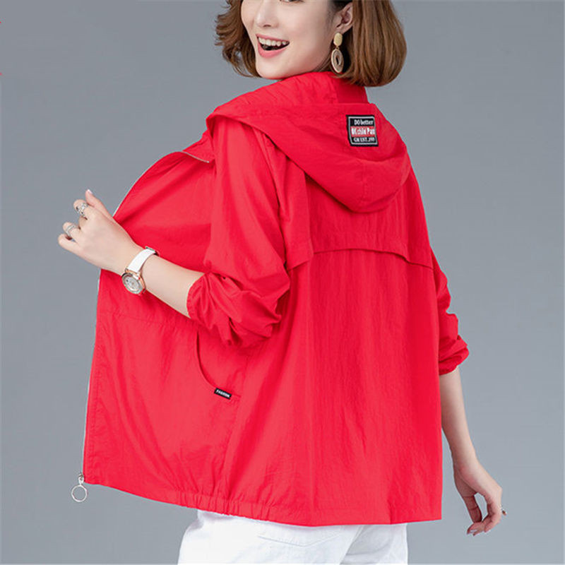 2020, noua jachetă de vară pentru femei, haină subțire, ocazională cu mânecă lungă, jachetă cu glugă, jachetă de protecție solară pentru femei, îmbrăcăminte de mărime mare