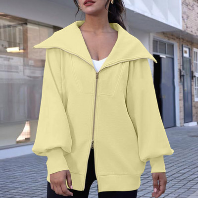 Hanorace supradimensionate cu fermoar pentru damă Jachete de toamnă Ținute pentru femei Haine la modă de iarnă cu buzunar Jogger Îmbrăcăminte cu glugă