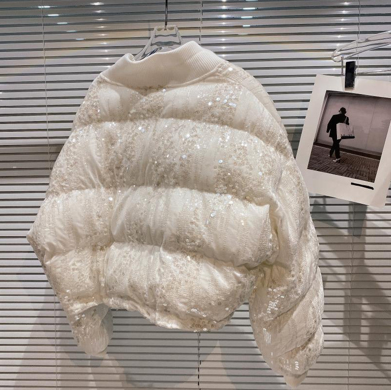 Parka pentru fete din bumbac, sezonul de iarnă, jachetă din catifea cu paiete, îmbrăcăminte exterioară, îmbrăcăminte pentru copii, guler rotund.