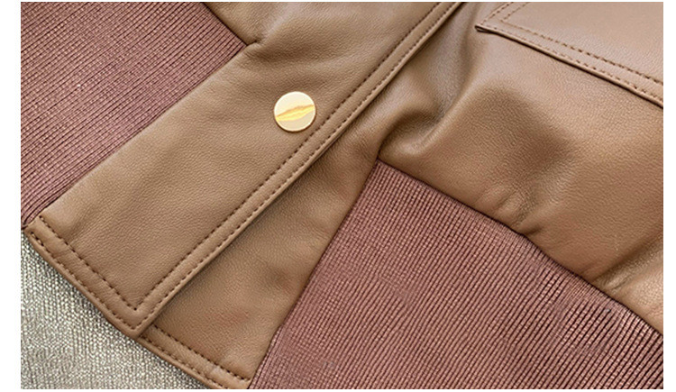 Yuxinfeng frumos haină din piele pentru motocicletă femei coreeană primăvară toamnă subțire rever subțire cu mânecă lungă jachetă scurtă din piele PU