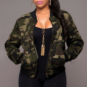 Îmbrăcăminte de toamnă pentru femei Jachetă de camuflaj ocazională (cu buzunare) Jachetă de denim cu mâneci lungi cu decolteu în V sexy, cu nasturi
