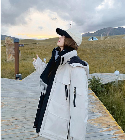 Haine pentru femei Jachete 2023 Iarna Nouă mare coreeană scurtă din bumbac Parka din puf haină îngroșată, rezistentă la vânt, îmbrăcăminte exterioară largi, caldă