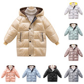 Copii Băieți și Fete Toamnă Și Iarnă Cu Glugă Lungă Jachete Căptușite Jachete Mantoane Femei Tineret Iarnă Fete