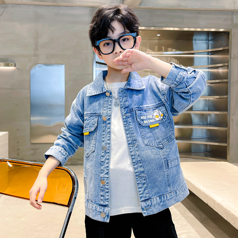 Bebeluși frumoși Haine pentru băieți Jachete din blugi Jachetă din blugi din bumbac Îmbrăcăminte de exterior Îmbrăcăminte de stradă Îmbrăcăminte pentru copii Palton pentru copii