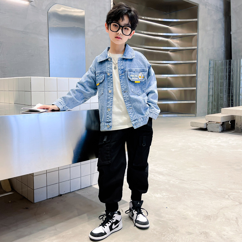 Bebeluși frumoși Haine pentru băieți Jachete din blugi Jachetă din blugi din bumbac Îmbrăcăminte de exterior Îmbrăcăminte de stradă Îmbrăcăminte pentru copii Palton pentru copii