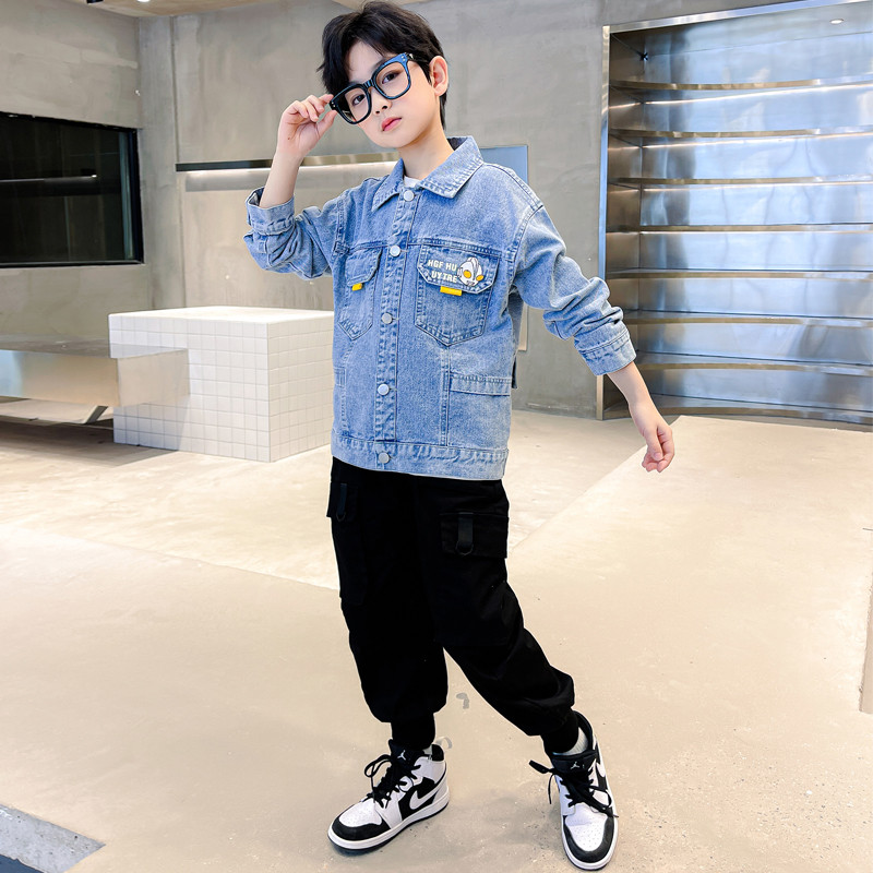 Bebeluși frumoși Haine pentru băieți Jachete din blugi Jachetă din blugi din bumbac Îmbrăcăminte de exterior Îmbrăcăminte de stradă Îmbrăcăminte pentru copii Palton pentru copii