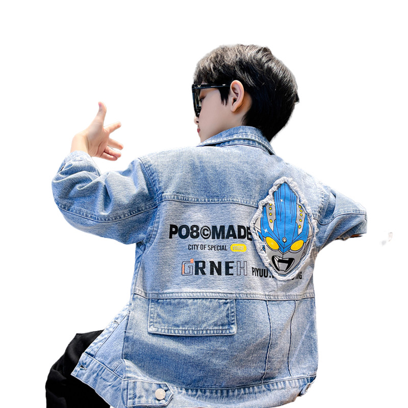 Bebeluși frumoși Haine pentru băieți Jachete din blugi Jachetă din blugi din bumbac Îmbrăcăminte de exterior Îmbrăcăminte de stradă Îmbrăcăminte pentru copii Palton pentru copii