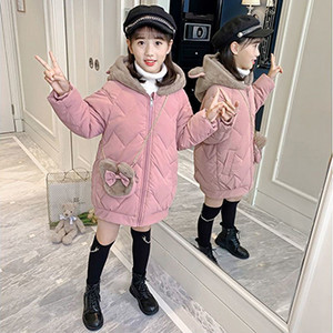 6 8 10 12 14 ani, haină pentru fete mari, plus jachetă caldă de iarnă din catifea pentru fete, la modă, cu glugă, parkas lungi, îmbrăcăminte exterioară pentru copii