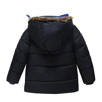 Студени зимни палта за момчета Детски якета за момчета Дебело връхно облекло с качулка Яке Висококачествени детски дрехи за малки деца 2 3 4 5 6 години