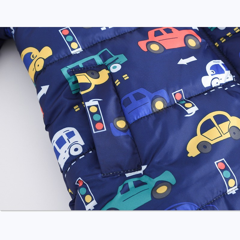 Jachetă cu glugă din catifea de iarnă pentru copii, pentru băieți, haine groase și calde, cu imprimeu de mașini, cu fermoar, îmbrăcăminte exterioară de înaltă calitate, ocazional