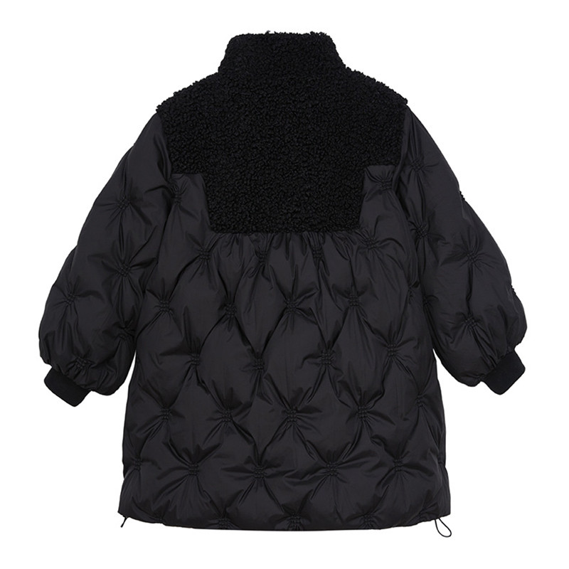 Pusaudžu meiteņu dūnu jaka Ziemas vienkrāsains Saglabā siltumu Modes Parks Mētelis Rāvējslēdzējs Virsdrēbes 5 6 8 10 12 14 gadi bērnu apģērbi