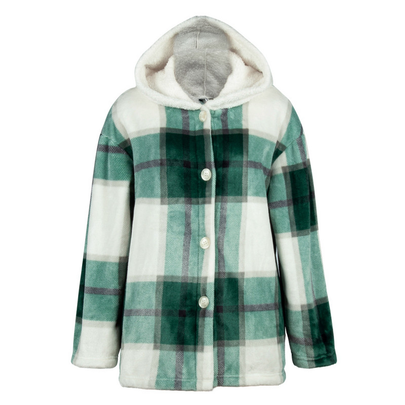 Visvairāk pārdotā ziemas mēteļa jaka sievietēm rudens ziemas ar kapuci ar garām piedurknēm rūtaini vidēja garuma brīvs zelta seska mētelis 여성가을의류