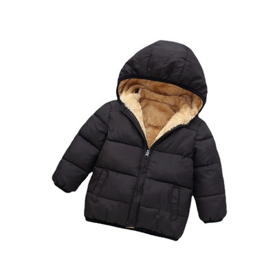 Băieți Copii Fată Jachetă căptușită din lână de iarnă Jachetă pentru copii de culoare solidă cu glugă Jachetă din bumbac pentru copii Haine de iarnă pentru copii