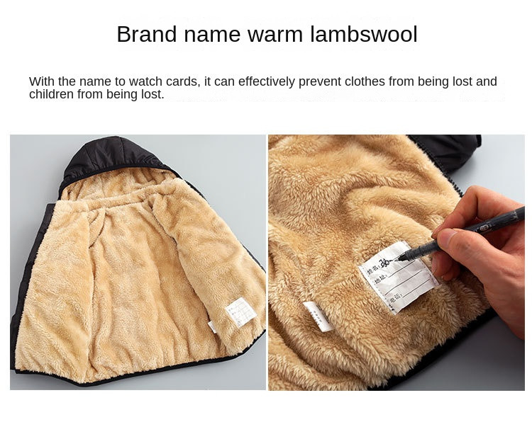 Băieți Copii Fată Jachetă căptușită din lână de iarnă Jachetă pentru copii de culoare solidă cu glugă Jachetă din bumbac pentru copii Haine de iarnă pentru copii