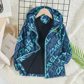 Toamnă Copii Rezistent la vânt Impermeabil Sport în aer liber Băieți Jachetă cu glugă Top iarnă Fleece haine calde îmbrăcăminte jachetă de vânt