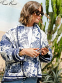 Jachetă de iarnă imprimată pentru femei, vopsea, mozaic, cu panouri, eșarfă largi guler, haină de bumbac pentru femei, 2023, la modă, de buzunar, îmbrăcăminte caldă pentru damă