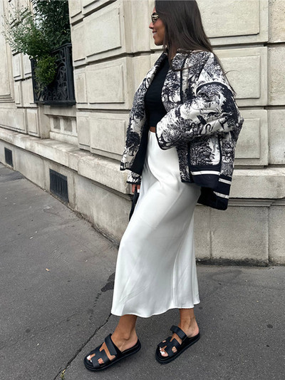 Jachetă de iarnă imprimată pentru femei, vopsea, mozaic, cu panouri, eșarfă largi guler, haină de bumbac pentru femei, 2023, la modă, de buzunar, îmbrăcăminte caldă pentru damă