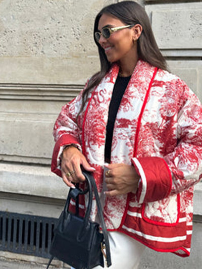 Jachetă de iarnă imprimată pentru femei, vopsea, mozaic, cu panouri, eșarfă largi guler, haină de bumbac pentru femei, 2023, la modă, de buzunar, îmbrăcăminte caldă pentru damă