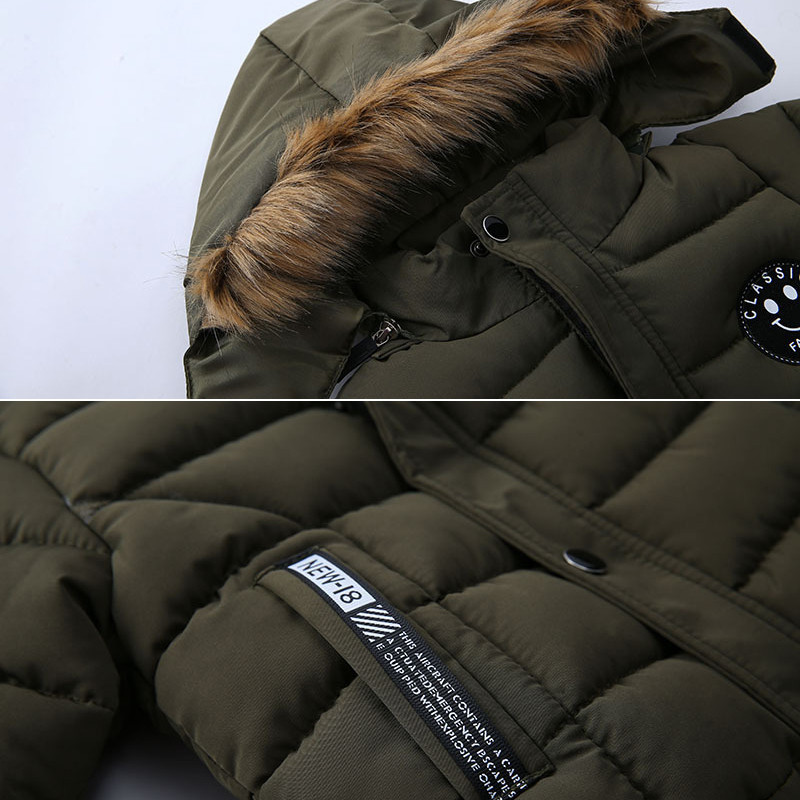 1 2 3 4 5 Ani Toamna Iarna Bebeluși Jachetă Cald și Gros Imbracaminte exterioară Frumos cu glugă Fermoar Palton casual de Crăciun Haine pentru copii