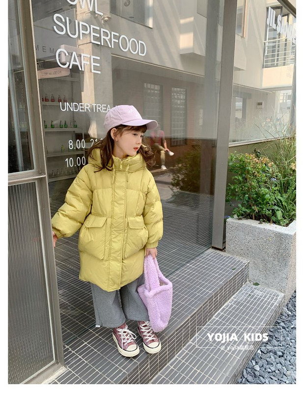 2023 m. Nauji mergaičių berniukų žieminiai ilgi paltai su gobtuvu vaikams medvilninis paminkštintas storas šiltas paltas vaikams madingi paltai drabužiai