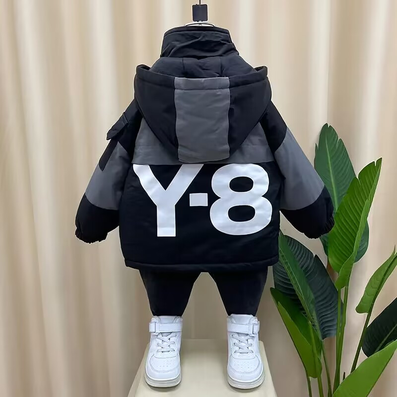 Berniukams rudens ir žiemos dygsniuota paminkštinta striukė, 2024 m. nauja vaikiška vilnonė striukė, graži berniukų beisbolo uniforma